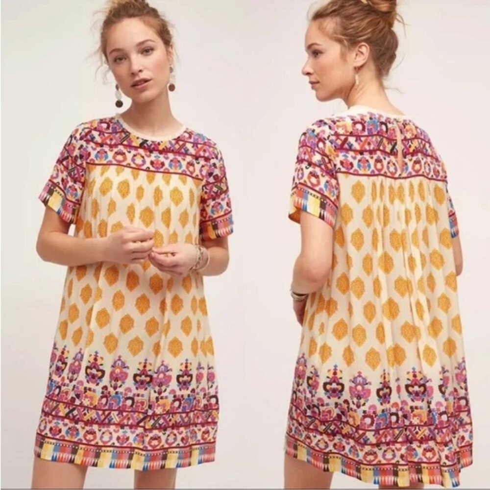 Stunning Bead Embroidered Yellow Patterned Dress